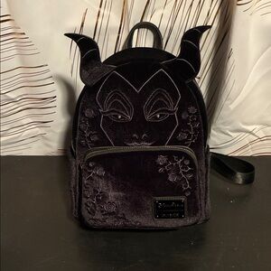 Loungefly Black Velvet Malificent Backpack